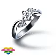 彩糖限量GIA F/SI2 0.51ct. 3EX H&A 閃耀奢華系列鑽戒窩心系列