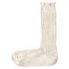 [MUJI 無印良品]女棉麻螺紋直角短襪柔白