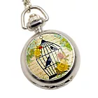 Watch-123 黃花籠鳥-宮廷歐風項鍊懷錶