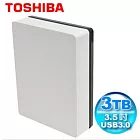[家用首選 3.5〞] Toshiba Canvio 3TB USB3.0 3.5吋 外接硬碟白黑