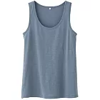 [MUJI 無印良品]女有機多層次坦克背心S藍色