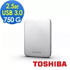 TOSHIBA Canvio Connect 750GB USB3.0 2.5吋行動硬碟白色