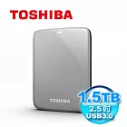 TOSHIBA Canvio Connect 1.5TB USB3.0 2.5吋行動硬碟銀色