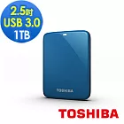 TOSHIBA Canvio Connect 1TB USB3.0 2.5吋行動硬碟藍色