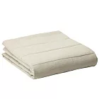 [MUJI 無印良品]棉變化織細橫紋薄被/D/深米×綠色/雙人