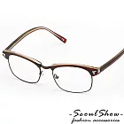 【Seoul Show】飛行計畫  方框平光眼鏡 (XL6729 透明茶色)