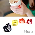 【Hera】赫拉 韓國飾品螢光糖果色螺旋烤漆戒指(四色任選)螢光藍
