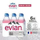 【evian 依雲】天然礦泉水(500ml/6入/PET)+保冷袋超值組合包