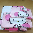 Hello Kitty 凱蒂貓-復古紅圓點-浴巾毛巾組(3件)