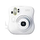 富士instax mini 25拍立得相機 白色(公司貨)+空白底片1捲+硬殼包白色