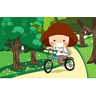 薩凡納數字彩繪-台灣好美-小香菇系列-小香菇騎單車(10 x 15cm)