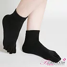 BeautyFocus台灣製精梳棉女用五趾襪P221FREE黑色