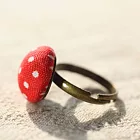 紅蘑菇‧輕靈之森復古的童趣戒指