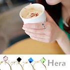 【Hera】赫拉 韓國飾品立體方塊水晶開口戒指(三色任選)炫眼黑