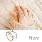 【Hera】赫拉 韓國飾品水鑽蝴蝶結戒指(二色任選)時尚銀