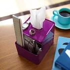 【雅瑪莎琪】魔術方塊萬用收納面紙盒(紫)