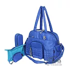 【B+B】時尚輕柔超大容量媽媽包 旅行包-寶藍寶藍