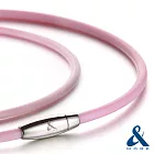 【＆MORE】愛迪莫鈦鍺- MEGA POWERⅡ超濃雙層鍺鈦項鍊(4mm)L粉紅