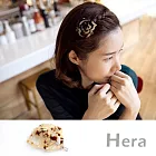 【Hera】赫拉 豹紋渲染山茶花邊夾/髮扣/髮夾(六色任選)優雅杏