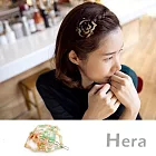 【Hera】赫拉 豹紋渲染山茶花邊夾/髮扣/髮夾(六色任選)亮果綠