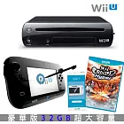 任天堂 Wii U 32G 黑色豪華版日規主機+無雙 OROCHI 蛇魔 2 Hyper 贈Wii U GamePad 螢幕保護貼