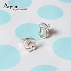 【ARGENT銀飾】「純銀-英文1-2字-耳針款(一對價)」純銀刻字耳環