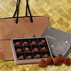 【Mr.巧克力 - 法國原裝進口Truffettes松露巧克力黑色金底禮盒組 】12顆入( 無緞帶版)