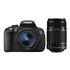 Canon 700D雙鏡組(公司貨)+32GC10+專用電池X2+專用相機包+保護鏡X2+專用遙控器+專用快門線+大吹球清潔組+拭鏡筆+硬式保護貼-