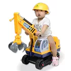【Toy F1】快樂兒童滑行工程車(附挖土/抓斗 二款塑膠機械臂)(顏色隨機出貨)