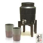 【日本長谷園伊賀燒】遠紅外線負離子陶水壺 黑