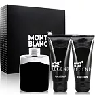 MONT BLANC萬寶龍 傳奇經典淡香水禮盒(淡香水100ml+鬍後乳100ml+沐浴精100ml+收納包)