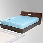 《Homelike》席歐5尺床組+獨立筒床墊-雙人-胡桃木紋