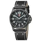 LUMINOX雷明時 Atacama戰場系列4.5cm槍管黑腕錶-皮錶帶