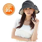 【日本COGIT】3D拱形大帽緣蓬裙降溫小顏帽 優雅黑(UV CUT 99%)