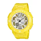 BABY-G 懸浮美誇張色彩格調個性運動時尚腕錶(黃)-BGA-170-9B