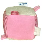 荷蘭Keptin-Jr，有機棉Organic超軟搖鈴方塊-Pink