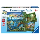 Ravensburger維寶拼圖--恐龍世界( 3*49pcs)