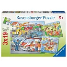 Ravensburger維寶拼圖--救援時刻(3*49pcs)