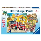 Ravensburger維寶拼圖 --失火救援(3*49pcs)