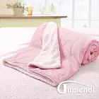 【Jumendi-簡約風雅.粉紅】羊羔絨超細纖維柔暖多用途毯