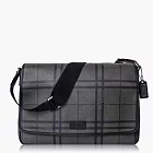 COACH Men&rsquo;s Bags 格紋造型斜肩背包_黑色