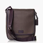 COACH Men&rsquo;s Bags PVC材質皮飾邊(斜)肩背/郵差/書包_深咖啡