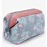 多功能立體大容量化妝包灰色白鷺