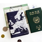 世界地圖護照套-深藍