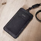 直式手機套附頸繩_極簡黑