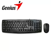 Genius 昆盈KM-130防潑濺質感鍵盤滑鼠組 黑(KB-130-BK)