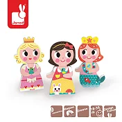 【法國Janod】磁性拼裝積木-童話公主