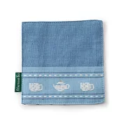 【Afternoon Tea】編織茶壺雙面杯墊 藍色