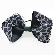 【PinkyPinky Boutique】豹紋緞帶蝴蝶結髮束(黑色)