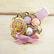【PinkyPinky Boutique】小小華麗髮夾 (粉紅色)